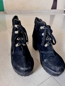 Black Velvet Boots