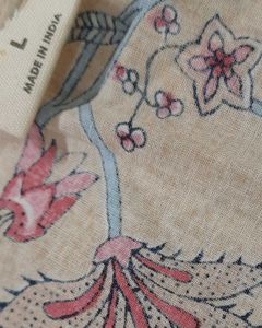 Cotton Floral Printed Angrakha Kurta