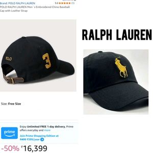 Ralph Lauren black unisex cap