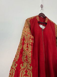 Red Embroidered Kurta Set