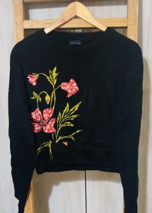 Floral Embroidered Sweater size-36-38