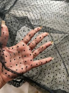 Sheer Black Polka Dot Top