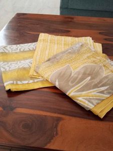 Selling  Fast Cotton Yellow &amp; White  Fabric