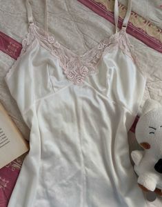 White Lace Trim Cami Top