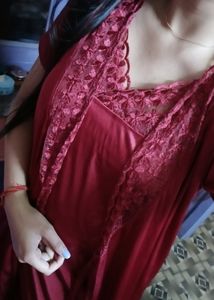 Maroon Night Gown
