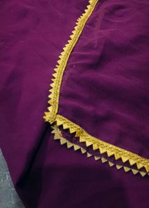 Purple Embellished Dupatta