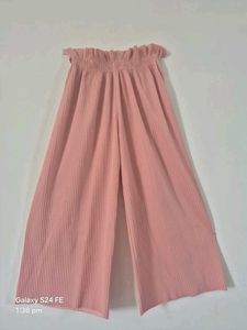 Pink Pleated Palazzo Pants