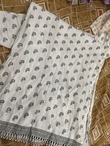 White Printed Salwar Kameez