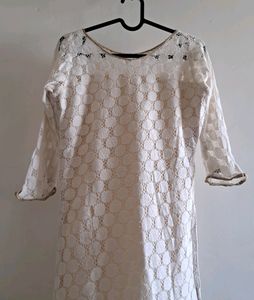 Straight Kurta (Cream)