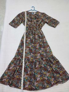 Floral Print Midi Dress 36-40 waist stretchy
