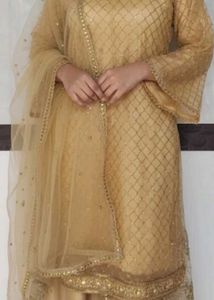 Elegant Golden Kurta Set