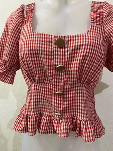 Y2K Peplum Blouse