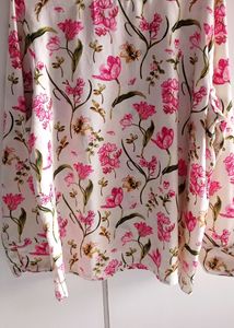 Off White Floral Top For Bust 44