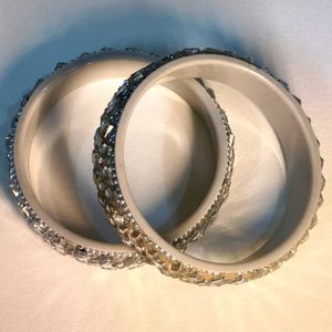 Mirror Detail Bangles - Set of 2