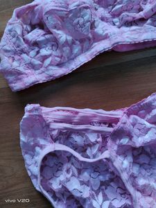 Madam Net Pink Bra Panty Set