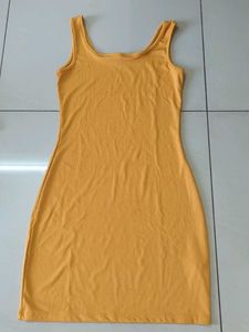 Mustard Bodycon Mini Dress