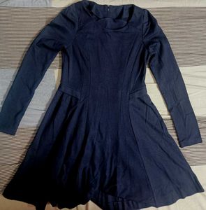Navy Blue Fit & Flare Dress