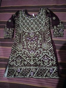 Gorgeous purple Embroidered Outfit