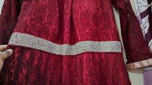 Red Net Gown
