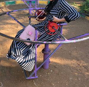 Max Black And White Stripe Long  Split Dress