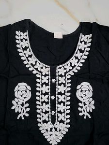 Black Embroidered Kurti
