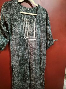 Elegant Black Printed Kurta