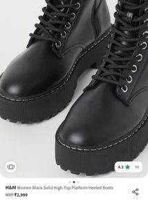 H&M Platform Heeled Boots size 39-40