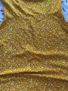 Floral Print Yellow sun  Dress