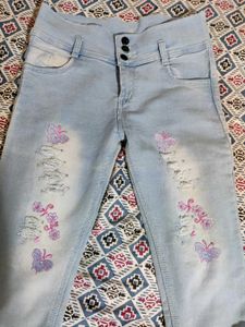 Butterfly Embellished Jeans
