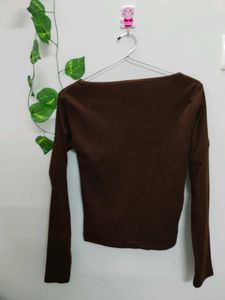 Cutout Brown Top
