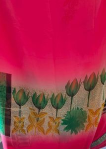 Brand New Saree(Printed Nd Lace Border)