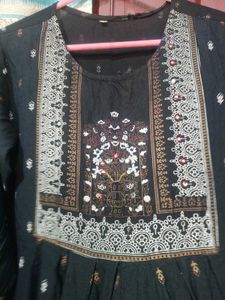 Elegant Black Naira Cut  Kurti