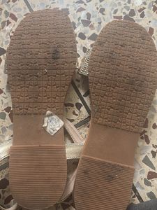 Gold Embellished Flats for 8-9 years