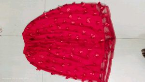 Red Tulle Party Skirt