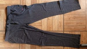 Gray Casual Track Pants skinny