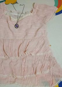Baby Pink Ruffle coquette Doll Top