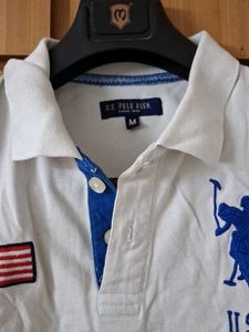 USPA White Polo T-Shirt