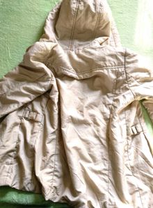 Beige Hooded Jacket