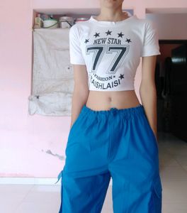 White Crop T Shirts
