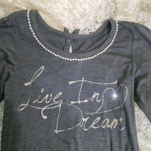 Y2K Gray Long Sleeve Top