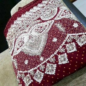 Beautiful Heavy Red Colour Saree