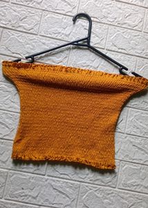 Mustard Strapless Top