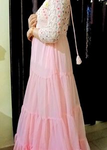 Pink gown  &amp; Dupatta