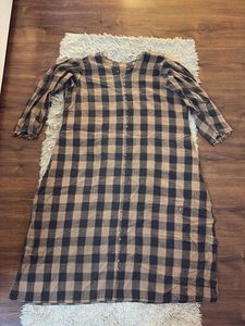 Checkered Button-Down Kurta