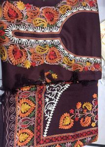 Embroidered Maroon Ethnic Suit Piece