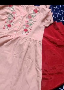 Beautiful Peach Red Cord Set