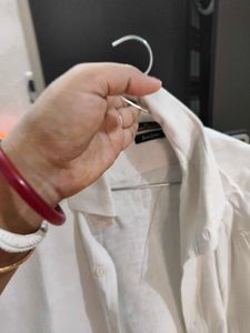 White Pure Linen Shirt