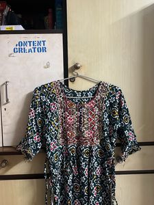 Green Multicolour Kurta