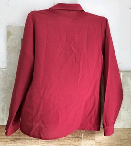 Red Formal Shirt For Women