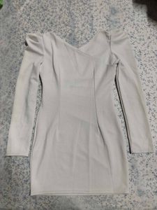Elegant Asymmetrical Long Sleeve Dress